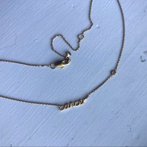 Anthropologie Cancer Zodiac Necklace